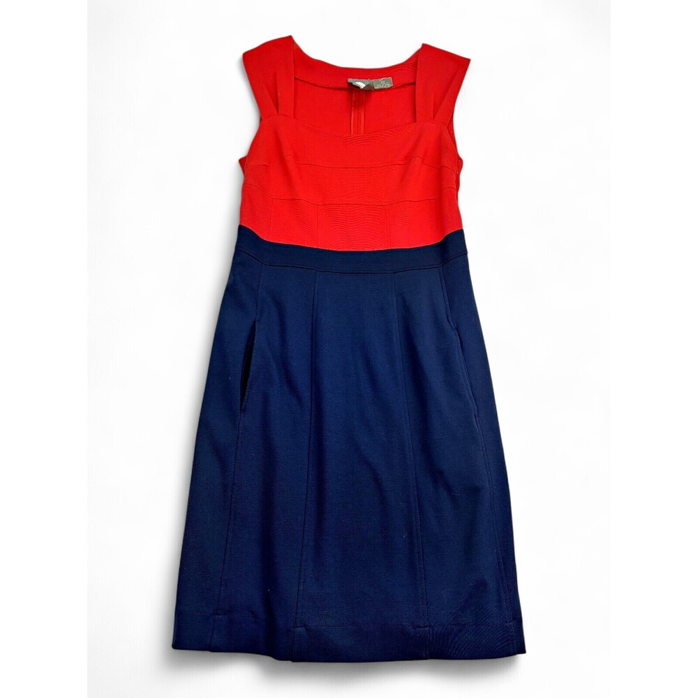 Girls From Savoy Red &‎ Navy Colorblock Sheath Dress Size 6